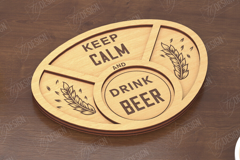 Intra απο ξύλο plywood 3mm-4mm πάχος - Πίνακας σνακ μπύρας για την ημέρα του πατέρα|Δίσκος σνακ Δίασταση 40x50 cm INTRAFABR-119309057