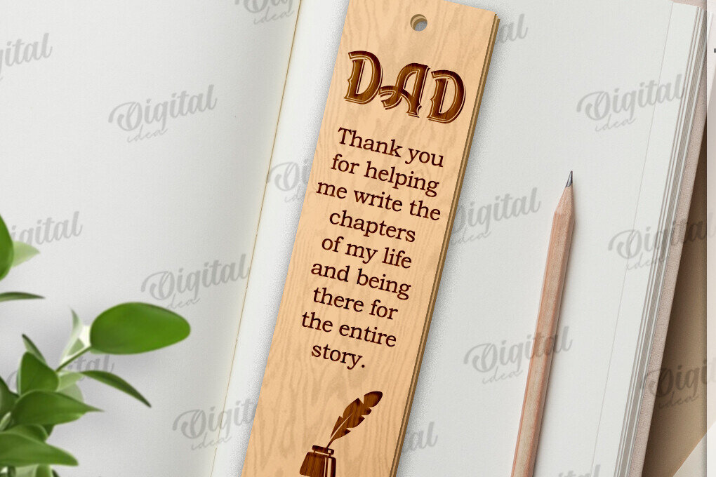 Intra απο ξύλο plywood 3mm-4mm πάχος - Απο σελιδοδείκτης για την Ημέρα του Πατέρα Δίασταση 5x20 cm INTRAFABR-121119480