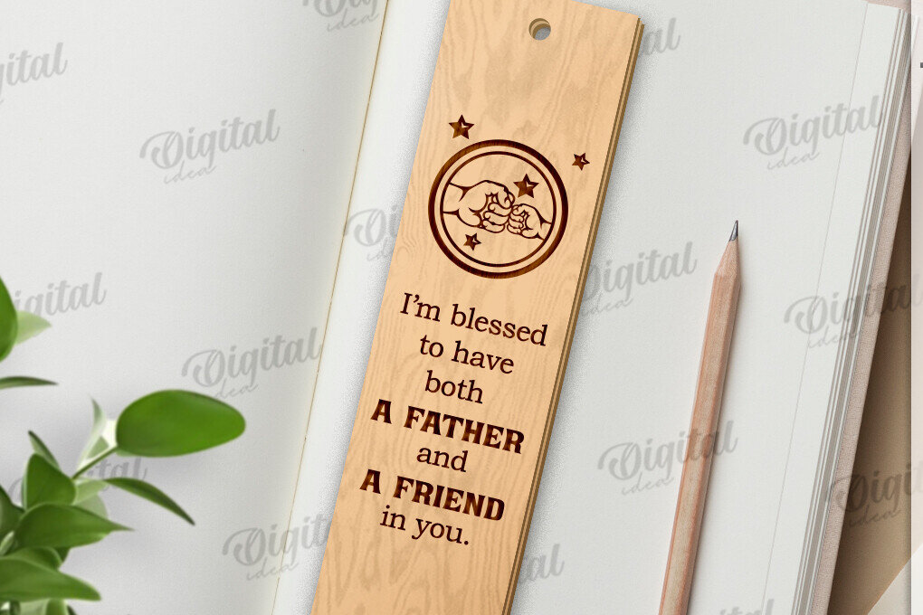 Intra απο ξύλο plywood 3mm-4mm πάχος - Απο σελιδοδείκτης για την Ημέρα του Πατέρα Δίασταση 5x20 cm INTRAFABR-121119532