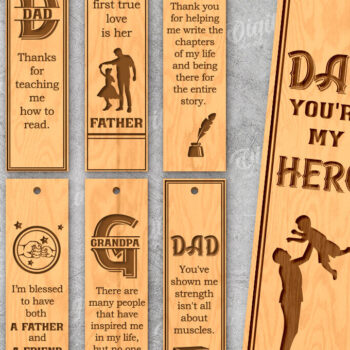 Intra απο ξύλο plywood 3mm-4mm πάχος - Πακέτο σελιδοδεικτών για την Ημέρα του Πατέρα Δίασταση 5x20 cm INTRAFABR-120970097 - Image 1