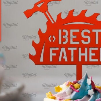 Intra απο ξύλο plywood 3mm-4mm πάχος - Τούρτα για την Ημέρα του Πατέρα  Δίασταση 30x20 cm INTRAFABR-96135160 - Image 1