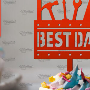 Intra απο ξύλο plywood 3mm-4mm πάχος - Τούρτα για την Ημέρα του Πατέρα  Δίασταση 30x20 cm INTRAFABR-96135235