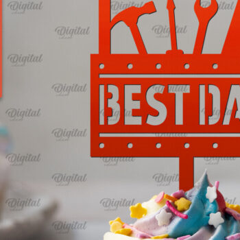 Intra απο ξύλο plywood 3mm-4mm πάχος - Τούρτα για την Ημέρα του Πατέρα  Δίασταση 30x20 cm INTRAFABR-96135235 - Image 1