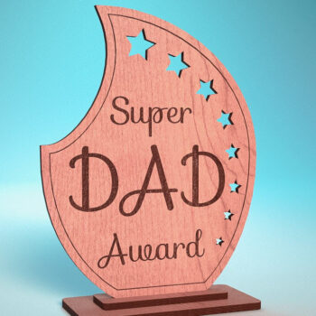 Intra απο ξύλο plywood 3mm-4mm πάχος - Κάρτα για τη γιορτή του πατέρα | Ευχετήρια κάρτα | CNC Δίασταση 10x15 cm INTRAFABR-119310028 - Image 1