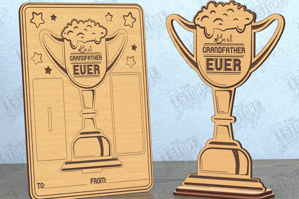 Intra απο ξύλο plywood 3mm-4mm πάχος - Κάρτα για τη γιορτή του πατέρα | Ευχετήρια κάρτα | Δώρο Δίασταση 10x15 cm INTRAFABR-119307090