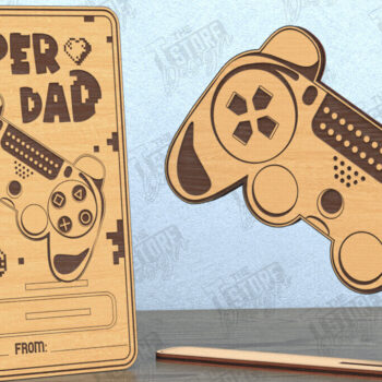 Intra απο ξύλο plywood 3mm-4mm πάχος - Κάρτα για τη γιορτή του πατέρα | Ευχετήρια κάρτα | Δώρο Δίασταση 10x15 cm INTRAFABR-119307099 - Image 1