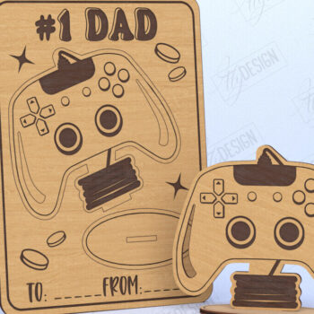 Intra απο ξύλο plywood 3mm-4mm πάχος - Πακέτο κοπής με λέιζερ για κάρτα για τη γιορτή του πατέρα | CNC Δίασταση 10x15 cm INTRAFABR-119961432 - Image 3