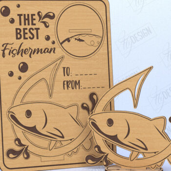 Intra απο ξύλο plywood 3mm-4mm πάχος - Πακέτο κοπής με λέιζερ για κάρτα για τη γιορτή του πατέρα | CNC Δίασταση 10x15 cm INTRAFABR-119961432 - Image 5