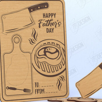 Intra απο ξύλο plywood 3mm-4mm πάχος - Πακέτο κοπής με λέιζερ για κάρτα για τη γιορτή του πατέρα | CNC Δίασταση 10x15 cm INTRAFABR-119961432 - Image 6