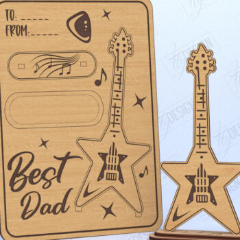 Intra απο ξύλο plywood 3mm-4mm πάχος - Πακέτο κοπής με λέιζερ για κάρτα για τη γιορτή του πατέρα | CNC Δίασταση 10x15 cm INTRAFABR-119961432 - Image 7