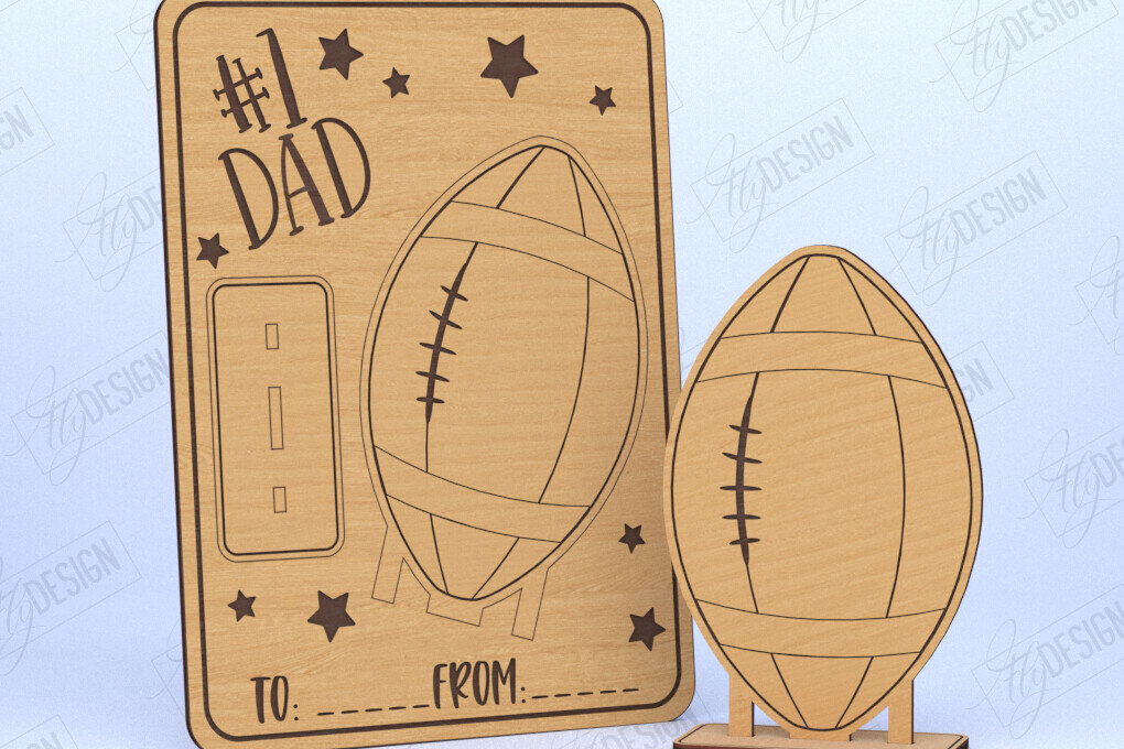 Intra απο ξύλο plywood 3mm-4mm πάχος - Κάρτα για την Ημέρα του Πατέρα  | Ιδέα δώρου Δίασταση 10x15 cm INTRAFABR-119961367