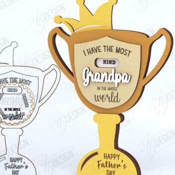 Intra απο ξύλο plywood 3mm-4mm πάχος - Πακέτο κοπής με λέιζερ καρτών για τη γιορτή του πατέρα |CNC Δίασταση 10x15 cm INTRAFABR-119662758 - Image 5