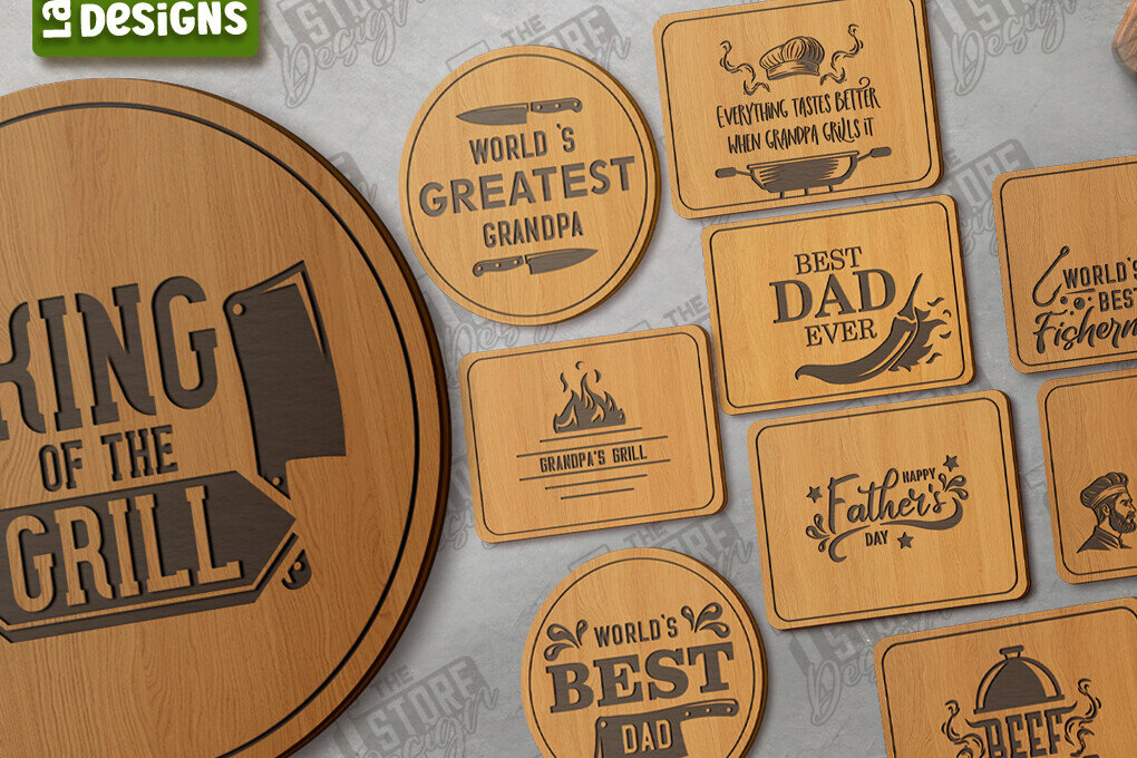 Intra απο ξύλο plywood 3mm-4mm πάχος - Πακέτο κοπής για τη γιορτή του πατέρα | CNC Δίασταση 20x20 cm INTRAFABR-119067602