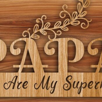 Intra απο ξύλο plywood 3mm-4mm πάχος - Σχέδιο δέσμης κοπής με λέιζερ για τη γιορτή του πατέρα Δίασταση 20x20 cm INTRAFABR-31112559 - Image 4