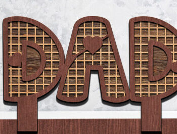 Intra απο ξύλο plywood 3mm-4mm πάχος - Ημέρα του πατέρα Sign Dad Laser Cut  Δίασταση 30x20 cm INTRAFABR-97528381 - Image 2