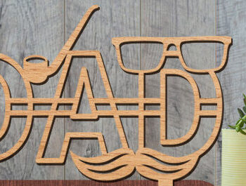 Intra απο ξύλο plywood 3mm-4mm πάχος - Ημέρα του πατέρα Sign Dad Laser Cut  Δίασταση 30x20 cm INTRAFABR-97528358 - Image 2