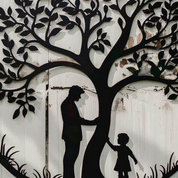 Intra απο ξύλο plywood 3mm-4mm πάχος -  περικοπής  για τη γιορτή του πατέρα Dad Tree Δίασταση 4x4 cm INTRAFABR-97890829 - Image 1