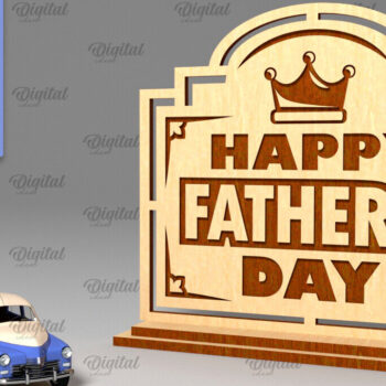 Intra απο ξύλο plywood 3mm-4mm πάχος - Διακόσμηση για την Ημέρα του Πατέρα Laser Cut  Δίασταση 30x20 cm INTRAFABR-96280315 - Image 1