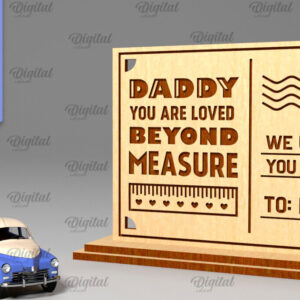 Intra απο ξύλο plywood 3mm-4mm πάχος - Διακόσμηση για την Ημέρα του Πατέρα Laser Cut  Δίασταση 30x20 cm INTRAFABR-96280341