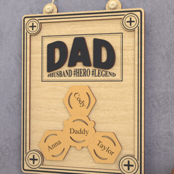 Intra απο ξύλο plywood 3mm-4mm πάχος - Ημέρα του πατέρα Οικογενειακά σημάδια κοπής με λέιζερ |CNC Δίασταση 30x20 cm INTRAFABR-119887090 - Image 1