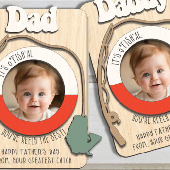 Intra απο ξύλο plywood 3mm-4mm πάχος - Κορνίζα φωτογραφιών με μαγνήτη ψυγείου για τη γιορτή του πατέρα Δίασταση 20x25 cm INTRAFABR-95569296 - Image 1