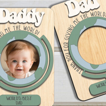 Intra απο ξύλο plywood 3mm-4mm πάχος - Κορνίζα φωτογραφιών με μαγνήτη ψυγείου για τη γιορτή του πατέρα Δίασταση 20x25 cm INTRAFABR-95569183 - Image 1