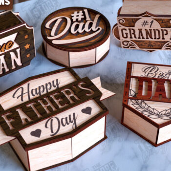 Intra απο ξύλο plywood 3mm-4mm πάχος - Πακέτο συσκευασίας δώρου για την ημέρα του πατέρα | Κουτί αποθήκευσης Δίασταση 15x15 cm INTRAFABR-119068662 - Image 1