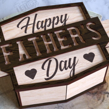 Intra απο ξύλο plywood 3mm-4mm πάχος - Πακέτο συσκευασίας δώρου για την ημέρα του πατέρα | Κουτί αποθήκευσης Δίασταση 15x15 cm INTRAFABR-119068662 - Image 4