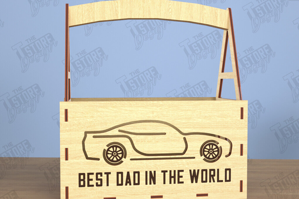 Intra απο ξύλο plywood 3mm-4mm πάχος - Κουτί δώρου για τη γιορτή του πατέρα | Κουτί αποθήκευσης |CNC Δίασταση 15x15 cm INTRAFABR-118890023