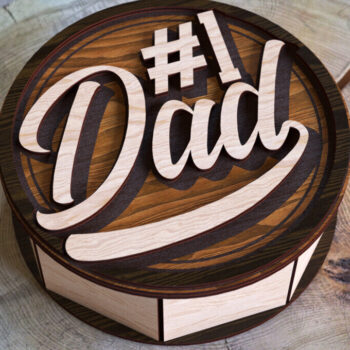 Intra απο ξύλο plywood 3mm-4mm πάχος - Κουτί δώρου για τη γιορτή του πατέρα | Ξύλινο κουτί δώρου Δίασταση 15x15 cm INTRAFABR-119068616 - Image 1