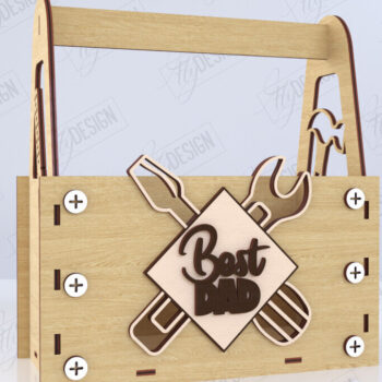 Intra απο ξύλο plywood 3mm-4mm πάχος - Κουτί δώρου για τη γιορτή του πατέρα | Ξύλινο κουτί δώρου Δίασταση 15x15 cm INTRAFABR-118751059 - Image 1