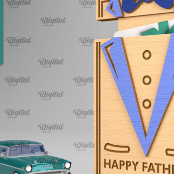 Intra απο ξύλο plywood 3mm-4mm πάχος - Πακέτο κατόχων δώρων για την ημέρα του πατέρα Δίασταση 30x20 cm INTRAFABR-94902287 - Image 4