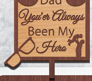 Intra απο ξύλο plywood 3mm-4mm πάχος - Πινακίδα δώρου για την Ημέρα του Πατέρα Laser Cut  Δίασταση 30x20 cm INTRAFABR-97727079