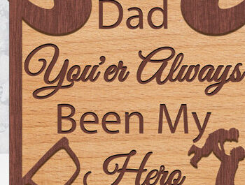 Intra απο ξύλο plywood 3mm-4mm πάχος - Πινακίδα δώρου για την Ημέρα του Πατέρα Laser Cut Δίασταση 30x20 cm INTRAFABR-97727079 - Image 3