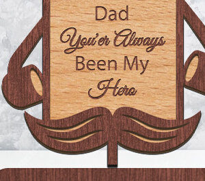 Intra απο ξύλο plywood 3mm-4mm πάχος - Πινακίδα δώρου για την Ημέρα του Πατέρα Laser Cut  Δίασταση 30x20 cm INTRAFABR-97727066