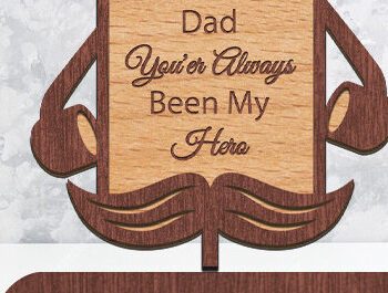 Intra απο ξύλο plywood 3mm-4mm πάχος - Πινακίδα δώρου για την Ημέρα του Πατέρα Laser Cut Δίασταση 30x20 cm INTRAFABR-97727066 - Image 1