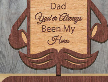 Intra απο ξύλο plywood 3mm-4mm πάχος - Πινακίδα δώρου για την Ημέρα του Πατέρα Laser Cut Δίασταση 30x20 cm INTRAFABR-97727066 - Image 2