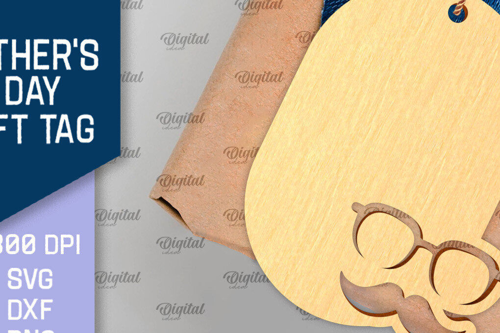 Intra απο ξύλο plywood 3mm-4mm πάχος - Ετικέτα δώρου για την Ημέρα του Πατέρα Laser Cut  Δίασταση 30x20 cm INTRAFABR-96728165