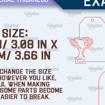 Intra απο ξύλο plywood 3mm-4mm πάχος - Ετικέτα δώρου για την Ημέρα του Πατέρα Laser Cut  Δίασταση 30x20 cm INTRAFABR-96728271 - Image 2