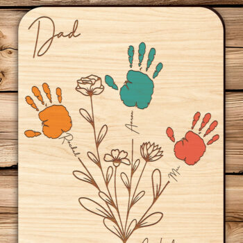 Intra απο ξύλο plywood 3mm-4mm πάχος - Χειρότυπο για την Ημέρα του Πατέρα 2024 Δίασταση 30x20 cm INTRAFABR-98530987 - Image 2