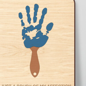 Intra απο ξύλο plywood 3mm-4mm πάχος - Αποκοπή υ για την Ημέρα του Πατέρα Handprint  Δίασταση 30x20 cm INTRAFABR-98529833