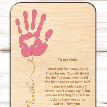 Intra απο ξύλο plywood 3mm-4mm πάχος - Πινακίδα για την Ημέρα του Πατέρα  Δίασταση 30x20 cm INTRAFABR-98529394 - Image 2