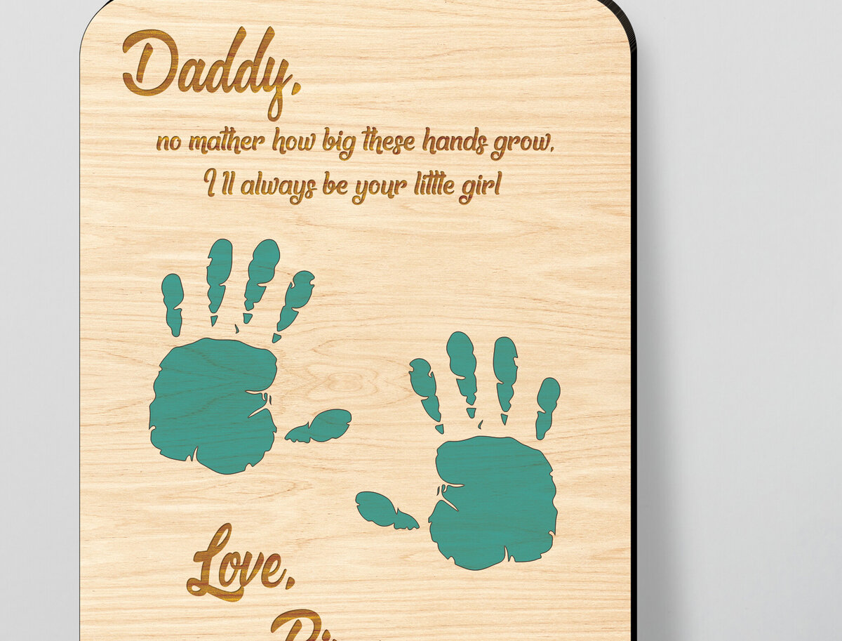 Intra απο ξύλο plywood 3mm-4mm πάχος - Πινακίδα χειρός για την Ημέρα του Πατέρα  Δίασταση 30x20 cm INTRAFABR-98530003