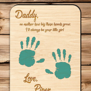 Intra απο ξύλο plywood 3mm-4mm πάχος - Πινακίδα χειρός για την Ημέρα του Πατέρα  Δίασταση 30x20 cm INTRAFABR-98530003 - Image 2