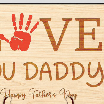 Intra απο ξύλο plywood 3mm-4mm πάχος - Πινακίδα χειρός για την Ημέρα του Πατέρα  Δίασταση 30x20 cm INTRAFABR-98530532 - Image 1