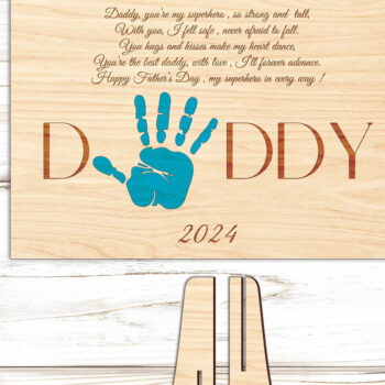 Intra απο ξύλο plywood 3mm-4mm πάχος - Πινακίδα χειρός για την Ημέρα του Πατέρα  Δίασταση 30x20 cm INTRAFABR-98530793 - Image 3