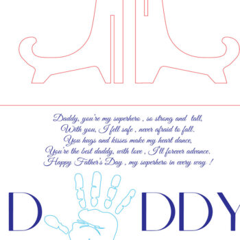 Intra απο ξύλο plywood 3mm-4mm πάχος - Πινακίδα χειρός για την Ημέρα του Πατέρα  Δίασταση 30x20 cm INTRAFABR-98530793 - Image 4