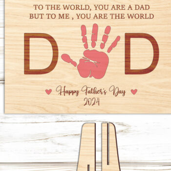 Intra απο ξύλο plywood 3mm-4mm πάχος - Πινακίδα χειρός για την Ημέρα του Πατέρα  Δίασταση 30x20 cm INTRAFABR-98531140 - Image 3