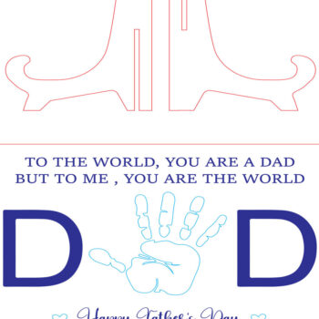 Intra απο ξύλο plywood 3mm-4mm πάχος - Πινακίδα χειρός για την Ημέρα του Πατέρα  Δίασταση 30x20 cm INTRAFABR-98531140 - Image 4