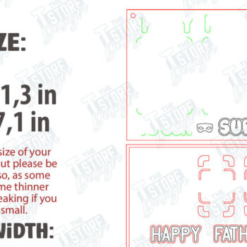 Intra απο ξύλο plywood 3mm-4mm πάχος - Πακέτο κρεμαστών κορνίζων για τη γιορτή του πατέρα | CNC Δίασταση 20x25 cm INTRAFABR-119120192 - Image 2